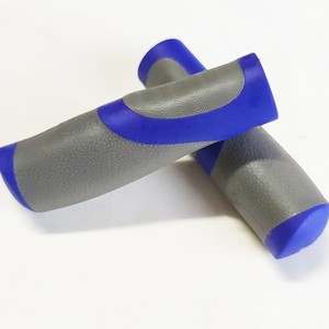 Poignées de guidon de vélo 22,2 mm rouge gris pour vélos d'enfants en résine plastique - Product Image 2
