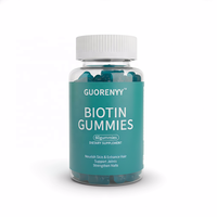 Gummies de biotine haute puissance 10000mcg pour la croissance des cheveux, les soins de la peau et des ongles, supplément de beauté végétalien sans sucre à la pectine saveur baies