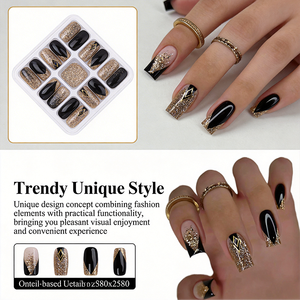 <span class=keywords><strong>Manucure</strong></span> française luxueuse style Ins, tendance et brillante, pour femmes, inspirée des États-Unis et de l'Europe, W302 - Product Image 2