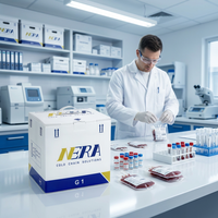 Échantillon de tissu NERA G réutilisable 2-8 ° C / 15-25 ° Système de surveillance de température en temps réel pour colis de chaîne du froid, idéal pour le transport de biopsies et de matériel de pathologie