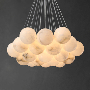 <span class=keywords><strong>Lampadario</strong></span> a palloncino luce di lusso in ottone pietra naturale globo di marmo camino soggiorno camera da letto Nordic hotel <span class=keywords><strong>lampadario</strong></span> abalaster - Product Image 1