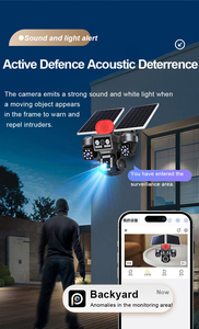 Telecamera di Sicurezza Bullet AOV a Energia Solare <span class=keywords><strong>da</strong></span> <span class=keywords><strong>Esterno</strong></span> con Quattro Obiettivi 20MP 10K HD, PTZ 360, IP CCTV <span class=keywords><strong>Wireless</strong></span> con Scheda Sim 4G - Product Image 6