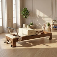 Reformer Pilates en bois de noyer personnalisé, équipement de musculation pour la maison et la salle de sport