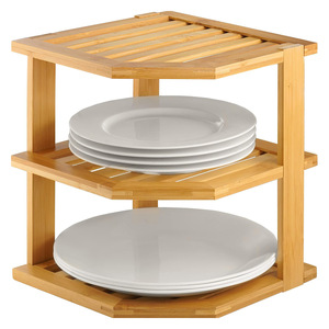 <b>Bamboo</b> 3 Tier Storage Rack For Kitchen Food Organizing Eco Friendly Standing Type Rectangle Shape - Product Image 3