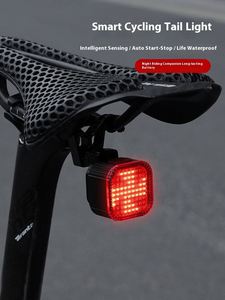 ไฟท้าย LED สว่างพิเศษ วัสดุ ABS ไฟเตือนเบรคสำหรับจักรยานเสือภูเขาและจักรยานถนน กันน้ำ สำหรับขี่กลางคืน - Product Image 2
