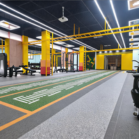 Revêtement de sol sportif Runsure en chlorure de polyvinyle résistant à l'usure, garantie 10 ans pour salle de sport, substrat de sol en bois, style britannique/européen