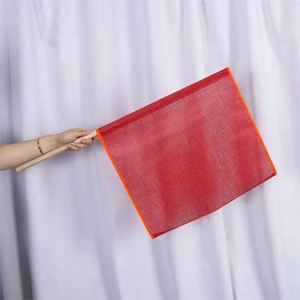 ธงความปลอดภัยสีส้มคุณภาพสูงสำหรับงานจราจรบนทางหลวง ทำจากผ้าตาข่ายพีวีซีแบบถือด้วยมือ - Product Image 6