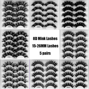 Low MOQ 10 Boxes Natural 8d Fur <b>Lashes</b> Wholesale 15-26mm for Russian Natural Black Super Fine Machine Made 0.07mm Thickness - Product Image 3