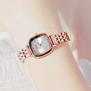 Nouveau style de montre sport à quartz pour femme avec bracelet carré en acier Cadran argenté Affichage de pointeur de loisirs Caractéristiques du chronographe étanche - Product Image 6