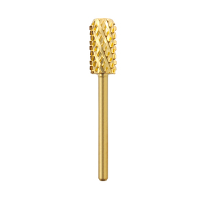 6.60mm Gold Coated Large Barrel Chamfer 4XC <b>Carbide</b> Nail <b>Drill</b> <b>Bit</b> for Hard Gel Removal Manicure - Product Image 5