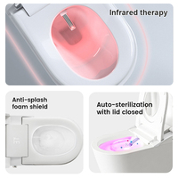 WC intelligent haut de gamme avec commande vocale IA, télécommande, bouclier anti-éclaboussures, siphon en S, toutes fonctions, certifié CUPC ETL WaterSense Master