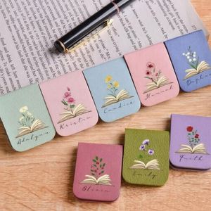 Soft Foldable PU Leather Magnetic <b>Bookmark</b> Money Clips Holder Multi-Functional Reusable Reading Progress Tracker Page Marker - Product Image 3