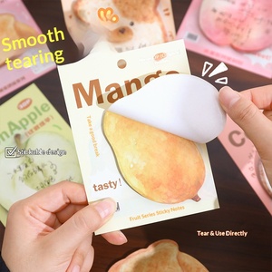 Ins Style Bread Shaped <b>Sticky</b> <b>Notes</b> Cartoon Toast Fruit Pattern Memo <b>Note</b> Paper For Student Message Reminder - Product Image 2