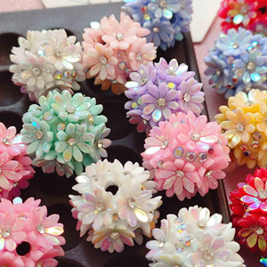 Hot Sale Inlaid <b>Colorful</b> Eight Petal Flower Ball <b>Beads</b> Rhinestone Ball Flower <b>Beads</b> for Pen Making Mobile Phone Chain - Product Image 5