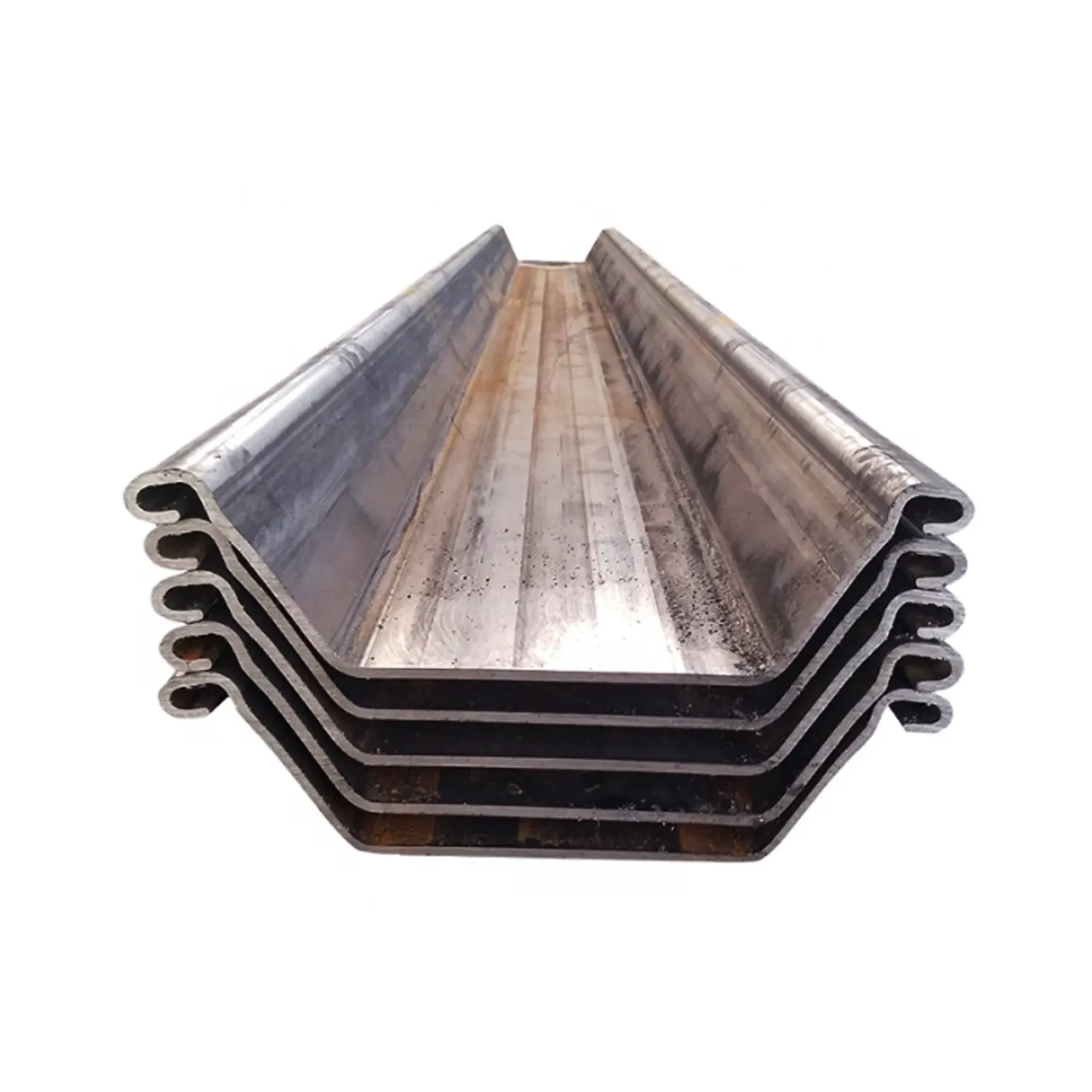 Perfil de hoja de acero enrollado en caliente, pila China tipo 2, perfil u, bajo precio