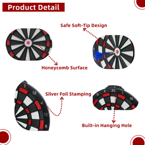 Juego de Dardos de Plástico de 16 Pulgadas, No Tóxico, <span class=keywords><strong>para</strong></span> Deportes en Interiores, <span class=keywords><strong>para</strong></span> Niños, Juego de Oficina, Tablero de Dardos con Punta Suave y Segura - Product Image 4