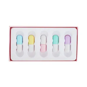 5 paquets de rouges à lèvres, hydratant, anti-décolorées et ne décolore pas, nouveau, boîte cadeau, mini capsules, cristal et petit