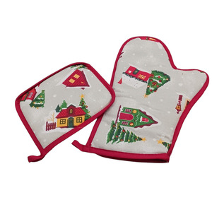 Guanto da Forno + Panno Portapentole Natalizio - Product Image 1