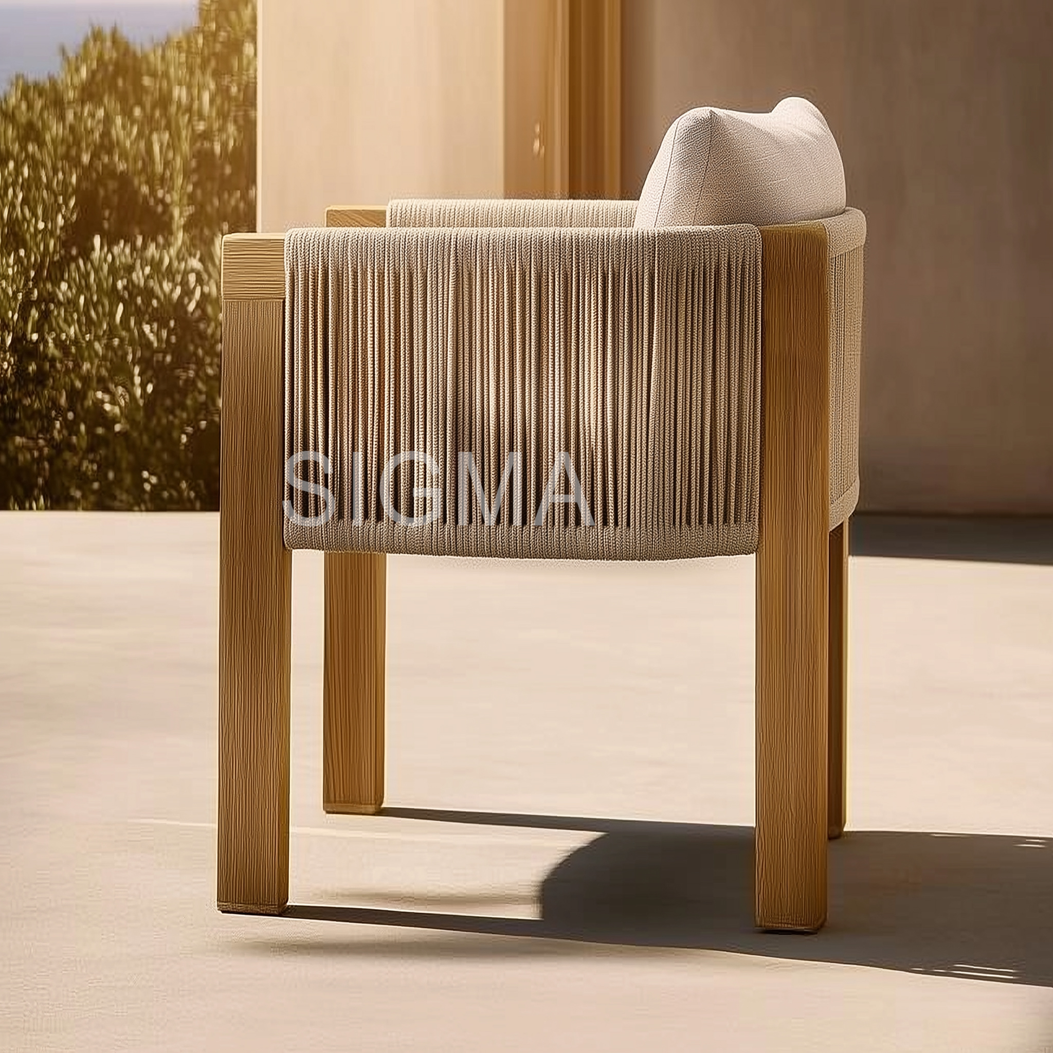 Modern Luxury Segmented Teak Solid Wood Outdoor Furniture Set Weather-Resistant for Hotels Villas Patios Parks Farmhouses