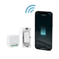 Interrupteur WiFi intelligent cinétique pour système de maison connectée, commande vocale Alexa/Google Home, interrupteur mural intelligent Tuya 1/2 voie pour interrupteur Hager