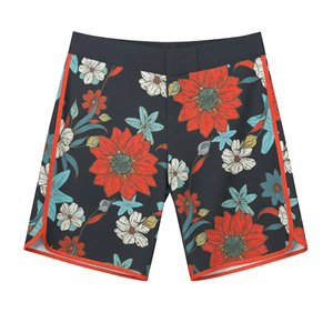 C7167 Summer <b>Men's</b> Sporty Plaid Drawstring Knitted High Waist Eco-Friendly Breathable Quick Drying Shorts - Product Image 1