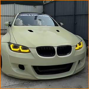 Faros Delanteros LED de Dos Tonos Estilo Competición para <span class=keywords><strong>BMW</strong></span> E92 E93 M3 <span class=keywords><strong>2007</strong></span>-2010, Carcasa Negra, Franja Láser Azul, Ojos de Ángel DRL - Product Image 6