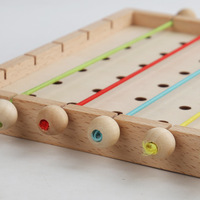 2026 New Arrival Montessori Children's Wooden Fine Motor Skills Threading Board Game Educational Lacing Activity Toys for Kids