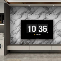 Panneau mural en marbre UV de haute qualité, imperméable, pour la décoration d'hôtels et de bureaux