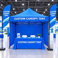 Tente pliante pop-up personnalisée 10x10 robuste et imperméable pour salons professionnels, publicité et événements en plein air