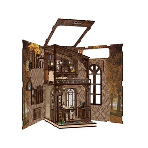 Serre-livres en bois 3D créatif Serenity Coffee Shop, modèle à assembler soi-même pour la décoration intérieure et l'espace de lecture - Product Image 3