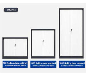 Muebles de oficina Pequeño columpio/deslizante Gabinete de acero de 2 puertas Armario de almacenamiento de metal Pequeño archivador de exhibición de acero inferior - Product Image 5