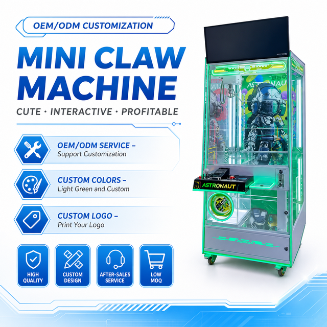 Commercial Mini Claw Machine Coin Operated Doll Crane Plush Toy Prize Vending Arcade Game for Amusement Center