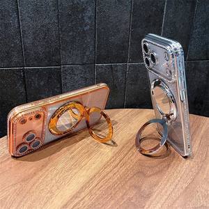 Protecteur d'objectif à paillettes, étui de téléphone en TPU brillant et dégradé pour <span class=keywords><strong>iPhone</strong></span> 17 Pro Max 16 15 avec support de miroir. - Product Image 5