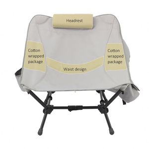 Nouvelle conception de chaise de camping pliable portable de plage en aluminium ultraléger surdimensionnée pour l'extérieur avec sac de rangement - Product Image 5