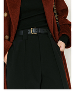 Ceinture décontractée en cuir PU pour femme avec boucle en fer, design tendance et très demandée