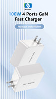 Cargador de Pared USB Plegable NIUBAILE de 100W, 3 Puertos Tipo-C, 1 Puerto USB, Carga Rápida QC3.0/PD/FCP, Adaptador Universal, Material Ignífugo para PC