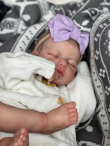 Poupée Reborn en Silicone Pas Cher de 49 cm, Poupée Nouveau-né, Poupée Fille, Poupée Réaliste au Toucher Doux, Jouets pour Enfants, Poupées Reborn en Silicone pour Filles - Product Image 4
