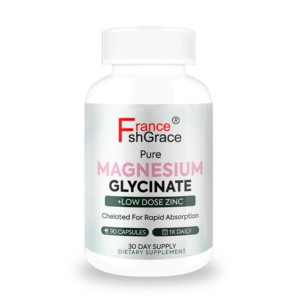 Integratore di Magnesio Glicinato Puro <span class=keywords><strong>con</strong></span> <span class=keywords><strong>Zinco</strong></span>, Supporta Muscoli e Sonno, 90 Capsule di Magnesio Glicinato - Product Image 1