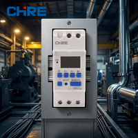 CHRE 1NO 1NC Relais Minuterie Numérique Programmable Hebdomadaire 7 Jours sur Rail DIN Monophasé Alimenté par Pile 30A 230V 50Hz IP65