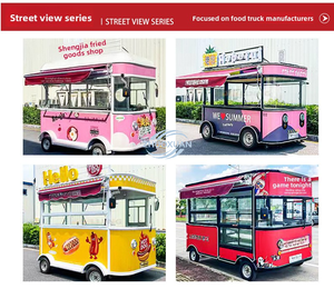 Carrito de Comida Móvil Eléctrico de Cuatro Ruedas, Carrito de Café, Té con Leche y Otros Productos, Estilo Creativo y Cultural para la Calle - Product Image 2