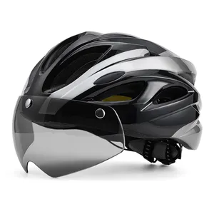 Factory Wholesale Top E-commerce Platforms Cheap Sun Visor Men Women Mountain Bicycle Bike Helmet With Lights