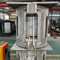 Fourneau de fusion à induction industriel en métal de 2500 degrés, 100 kg, 5 kW, double régénération pour l'acier inoxydable et les canettes en aluminium