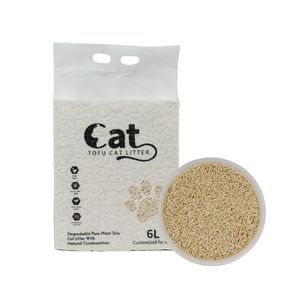 Oem Odm Kustom Ramah Lingkungan Sangat Menyerap Bebas Debu Dapat Dibuang di Toilet Kelas Makanan Biodegradable 6L Pasir Kucing Alami dari Tahu - Product Image 2