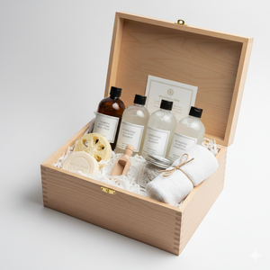 <b>Spa</b> Collection Luxury Bath <b>Kit</b> Wood Box Scented Hydrating Hotel Amenities - Product Image 3