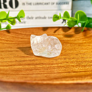 Wholesale Healing Stone Crystal Carving Sleeping <strong>Cat</strong> Natural Mix Crystal Carved Cute <strong>Cat</strong> <strong>Figurine</strong> - Product Image 6