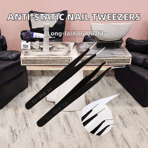 Pinzas de Manicura Antiestáticas con Punta Puntiaguda, Duraderas, de Acero Inoxidable, Herramientas para Uñas que Incluyen Brocas, Clips y Codos, Calidad Premium - Product Image 2