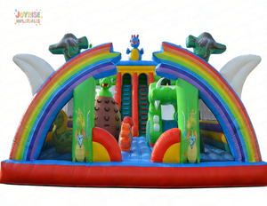 <span class=keywords><strong>Parco</strong></span> Gonfiabile a Tema <span class=keywords><strong>Dinosauri</strong></span>, Gigantesco <span class=keywords><strong>Parco</strong></span> <span class=keywords><strong>Divertimenti</strong></span> Gonfiabile <span class=keywords><strong>con</strong></span> Doppio Scivolo e Parete da Arrampicata, Castello Gonfiabile di Grado Commerciale - Product Image 1