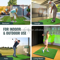 Tapis de golf pour practice de frappe et de driving, base en caoutchouc robuste 5 pieds x 5 pieds, couche de gazon en nylon de 35 mm d'épaisseur