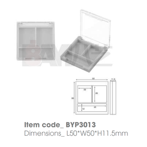 Contenant compact vide personnalisé avec logo Duo/Trio pour fard à paupières, anticernes, blush, contour et illuminateur - Product Image 1