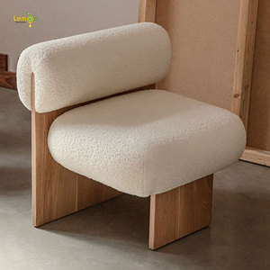 Sofá individual italiano para apartamento, sillón <span class=keywords><strong>reclinable</strong></span> de tela de madera maciza nórdica simple, sofá de diseño minimalista - Product Image 2